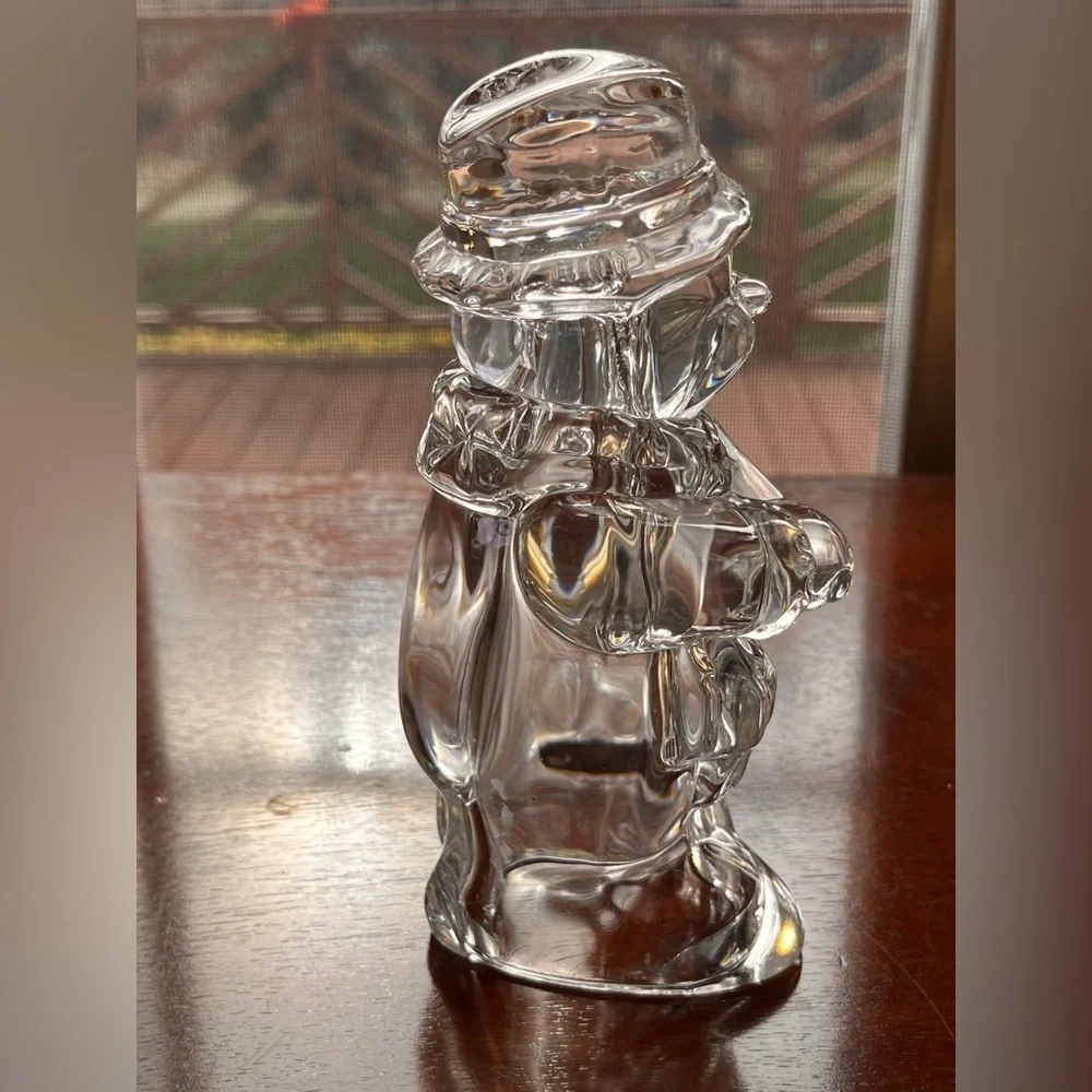 MIKASA LEAD CRYSTAL FIGURINE FROSTY'S CHOIR snowman 5,5” high